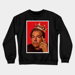 Nick Saban Crown University of Alabama Football Coach Novelty Crewneck Sweatshirt